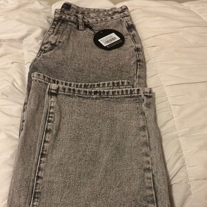 Low rise wide leg jeans white fox